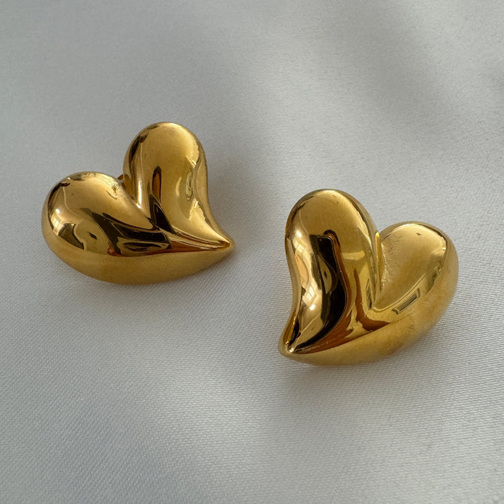 Golden Heart Earrings