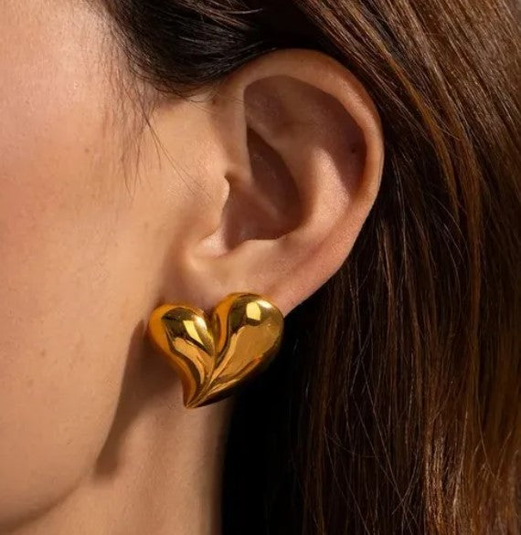 Golden Heart Earrings