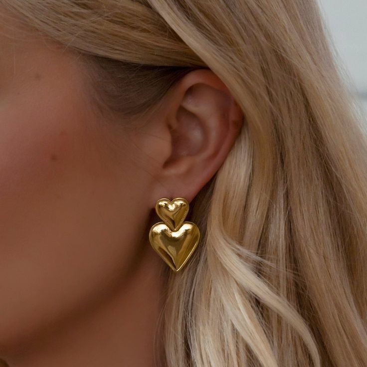 Double Heart Earrings